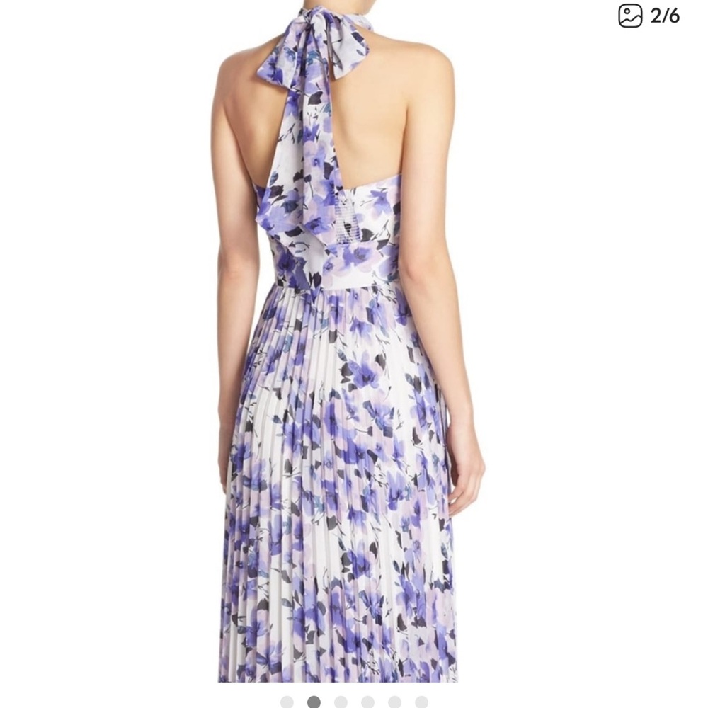 Eliza J Lavender‎ Floral Chiffon Maxi Dress